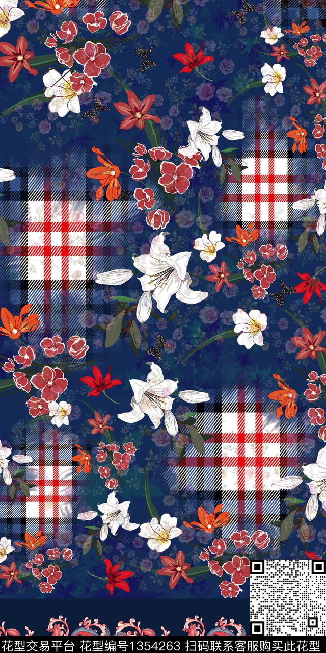 女装定位花民族风花卉数码印花华亿平台下载（图片编号: 1354263） - 瓦栏（Walan）