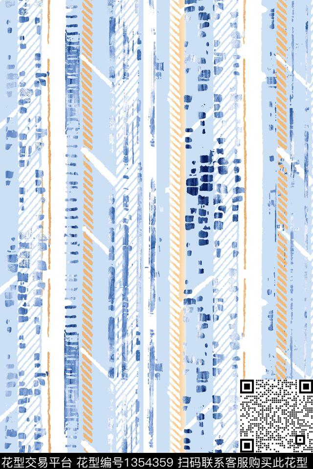 几何线条春夏华亿平台数码印花华亿平台下载（图片编号: 1354359） - 瓦栏（Walan）