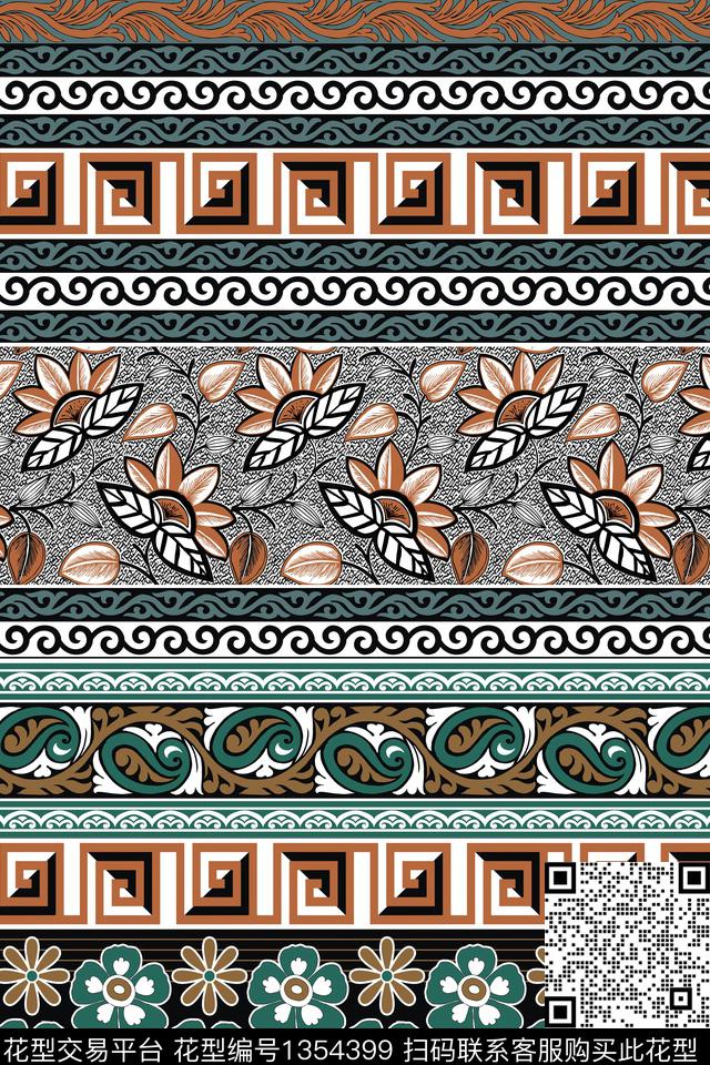 民族风波西米亚大牌风数码印花华亿平台下载（图片编号: 1354399） - 瓦栏（Walan）