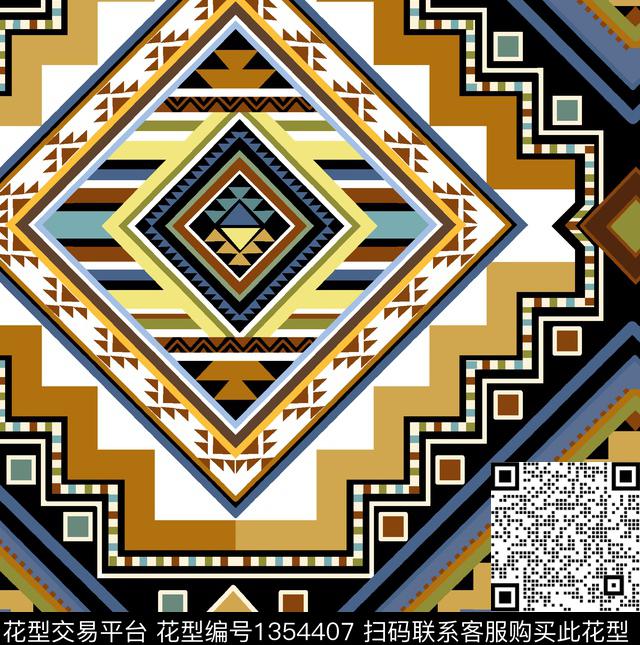 民族风大衣呢料传统华亿平台传统印花华亿平台下载（图片编号: 1354407） - 瓦栏（Walan）