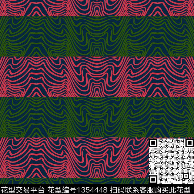 几何斑马纹笔触传统印花华亿平台下载（图片编号: 1354448） - 瓦栏（Walan）