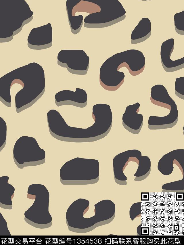 动物纹大牌风抽象传统印花华亿平台下载（图片编号: 1354538） - 瓦栏（Walan）