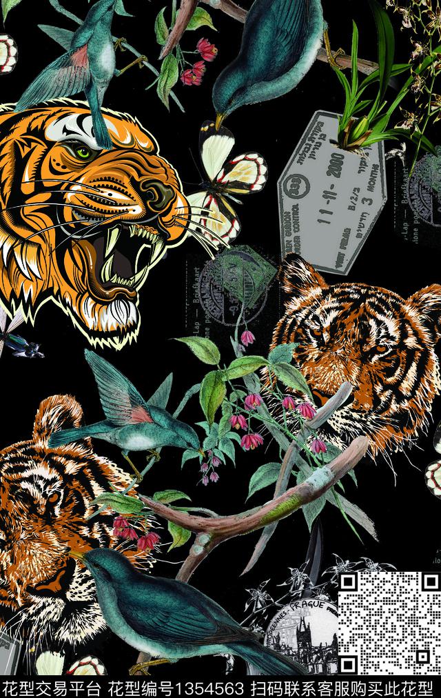 男装满版花豹纹大牌风数码印花华亿平台下载（图片编号: 1354563） - 瓦栏（Walan）