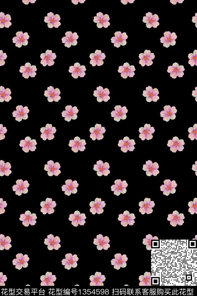 肌理彩底花卉数码华亿平台数码印花华亿平台下载（图片编号: 1354598） - 瓦栏（Walan）