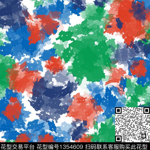 涂鸦肌理笔触传统印花华亿平台下载（图片编号: 1354609） - 瓦栏（Walan）