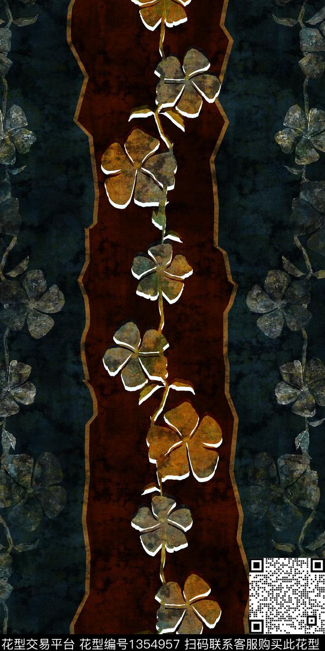 女装定位花香云纱中老年数码印花华亿平台下载（图片编号: 1354957） - 瓦栏（Walan）