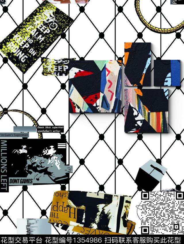 男装满版花字母大牌风数码印花华亿平台下载（图片编号: 1354986） - 瓦栏（Walan）