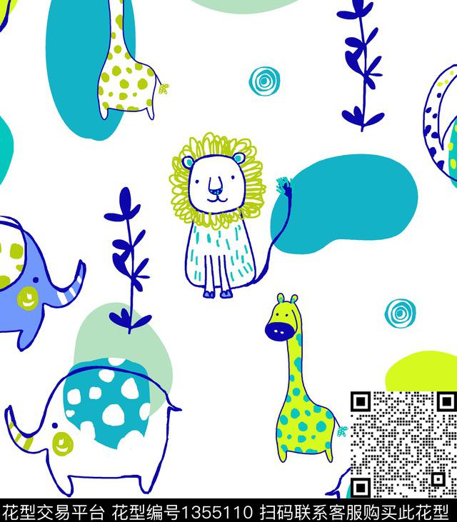 几何花卉抽象花卉花卉传统印花华亿平台下载（图片编号: 1355110） - 瓦栏（Walan）