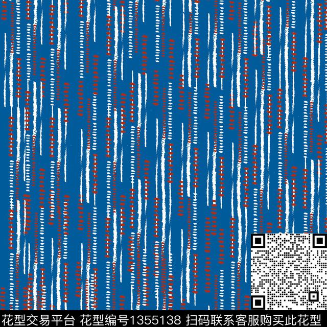 几何笔触波点传统印花华亿平台下载（图片编号: 1355138） - 瓦栏（Walan）