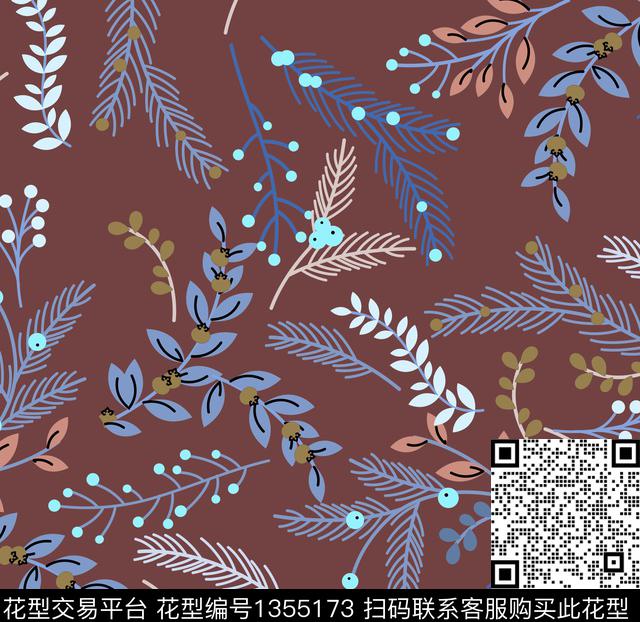 植物休闲小碎花传统印花华亿平台下载（图片编号: 1355173） - 瓦栏（Walan）