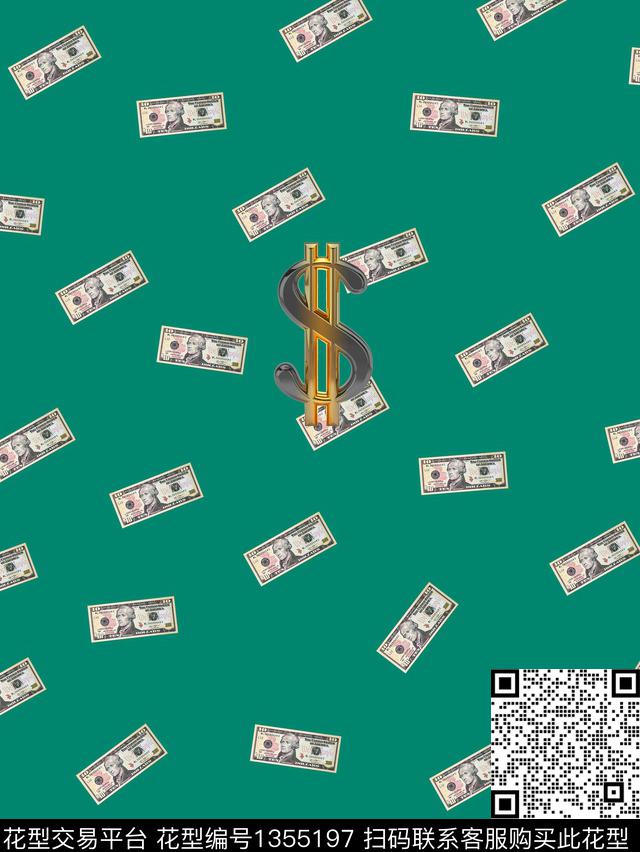 字母定位花卡通数码印花华亿平台下载（图片编号: 1355197） - 瓦栏（Walan）