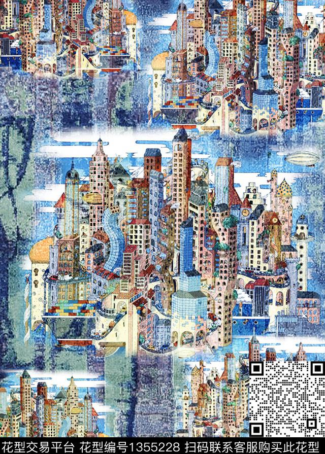 男装风景景观艺术风景数码印花华亿平台下载（图片编号: 1355228） - 瓦栏（Walan）