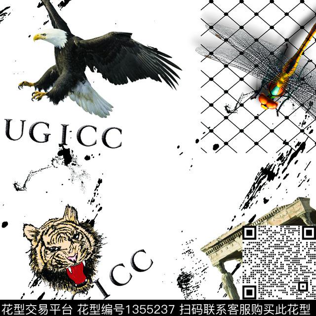 几何男装满版花老虎数码印花华亿平台下载（图片编号: 1355237） - 瓦栏（Walan）