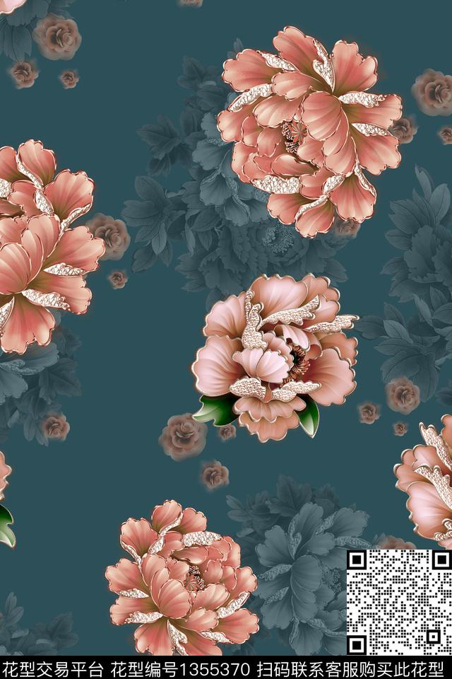 连衣裙女装香云纱数码印花华亿平台下载（图片编号: 1355370） - 瓦栏（Walan）