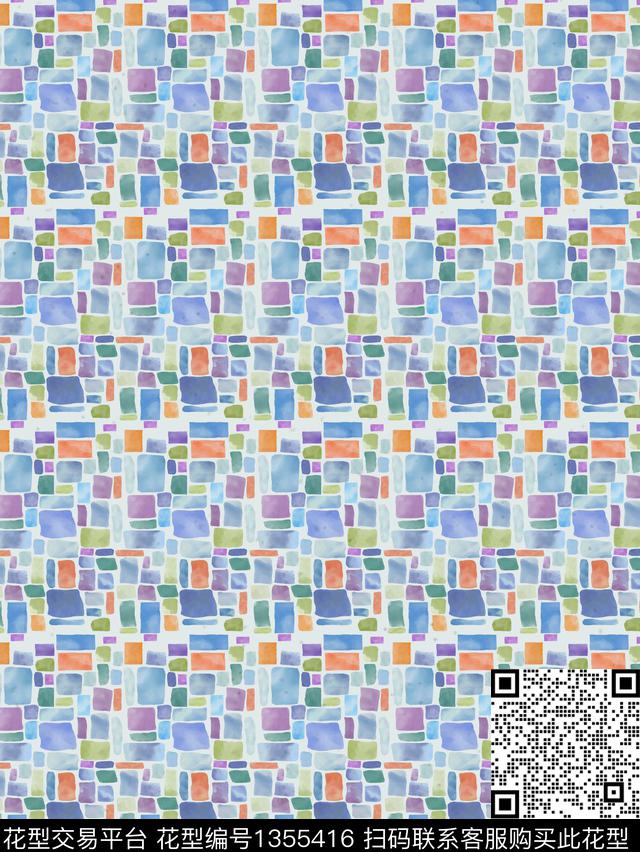 几何波西米亚大牌风数码印花华亿平台下载（图片编号: 1355416） - 瓦栏（Walan）