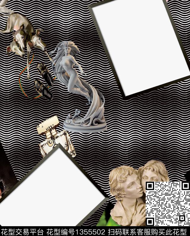 几何男装满版花老虎数码印花华亿平台下载（图片编号: 1355502） - 瓦栏（Walan）