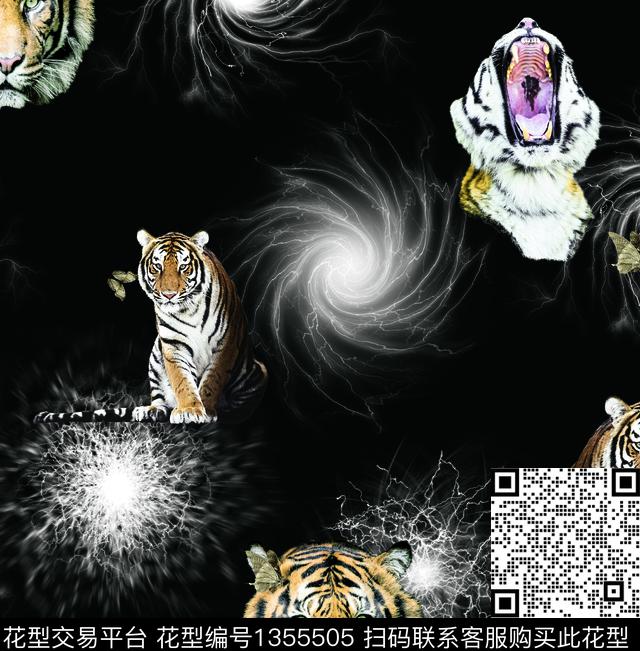 几何男装满版花老虎数码印花华亿平台下载（图片编号: 1355505） - 瓦栏（Walan）