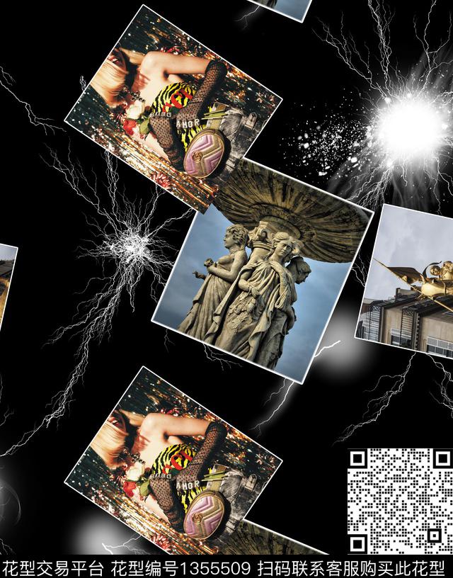 几何男装满版花老虎数码印花华亿平台下载（图片编号: 1355509） - 瓦栏（Walan）