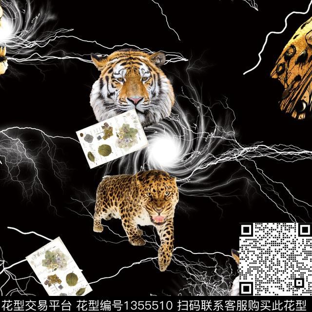 几何男装满版花老虎数码印花华亿平台下载（图片编号: 1355510） - 瓦栏（Walan）