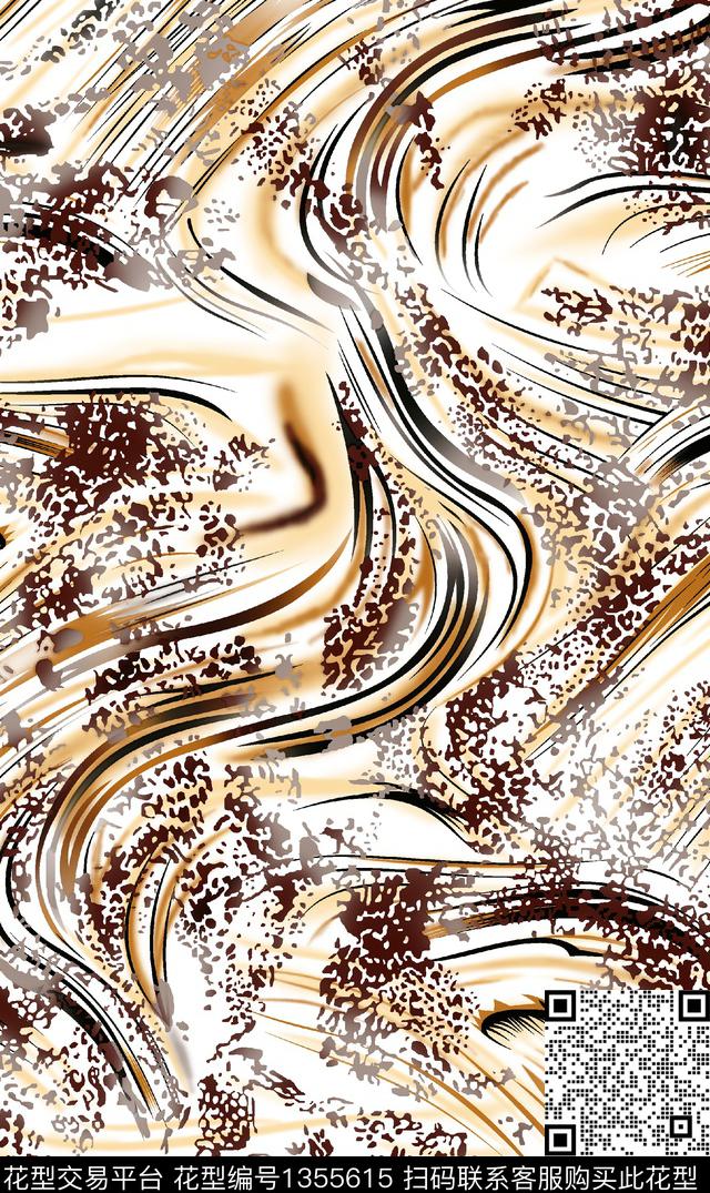 抽象动物纹七分裤系列网纱雪纺系列传统印花华亿平台下载（图片编号: 1355615） - 瓦栏（Walan）