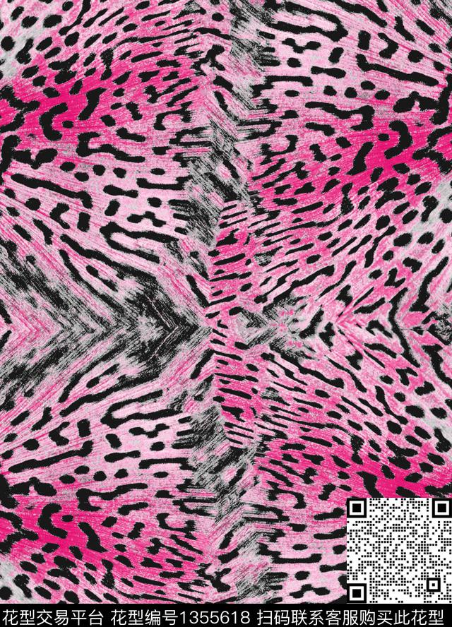 抽象动物纹系列半身裙系列网纱雪纺系列传统印花华亿平台下载（图片编号: 1355618） - 瓦栏（Walan）