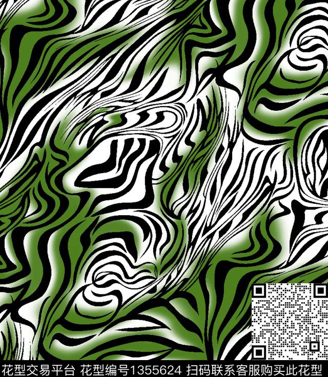 抽象动物纹衣裙系列网纱雪纺系列传统印花华亿平台下载（图片编号: 1355624） - 瓦栏（Walan）