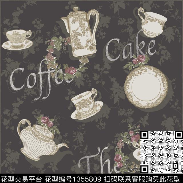 鲜花花卉大牌风数码印花华亿平台下载（图片编号: 1355809） - 瓦栏（Walan）