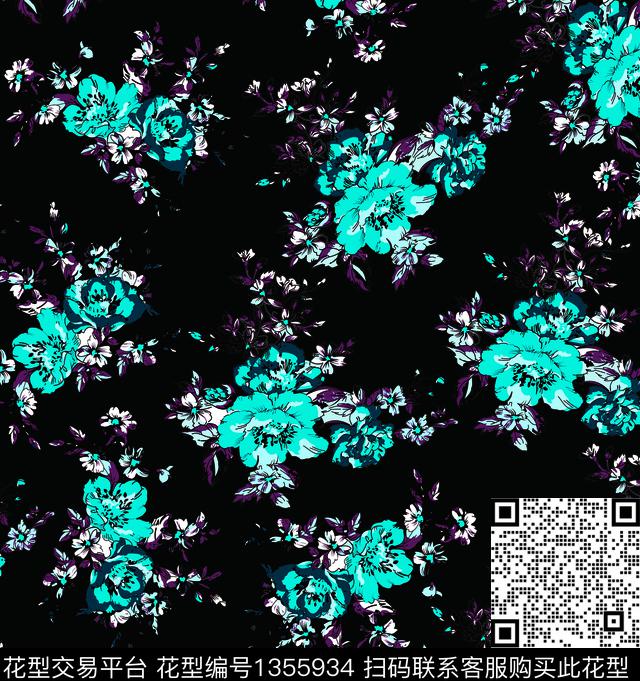 数码华亿平台花卉大牌风传统印花华亿平台下载（图片编号: 1355934） - 瓦栏（Walan）