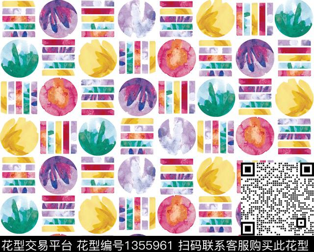 线条朋克大牌风数码印花华亿平台下载（图片编号: 1355961） - 瓦栏（Walan）