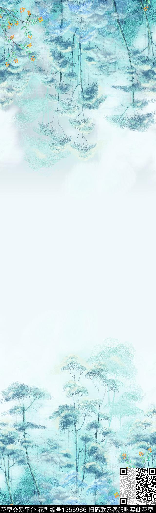 树林数码华亿平台风景景观数码印花华亿平台下载（图片编号: 1355966） - 瓦栏（Walan）