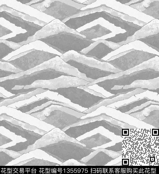 水墨风大牌风国画数码印花华亿平台下载（图片编号: 1355975） - 瓦栏（Walan）