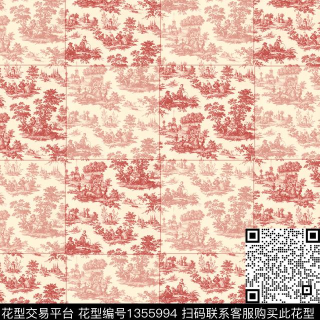 油画华亿平台大牌风手绘数码印花华亿平台下载（图片编号: 1355994） - 瓦栏（Walan）