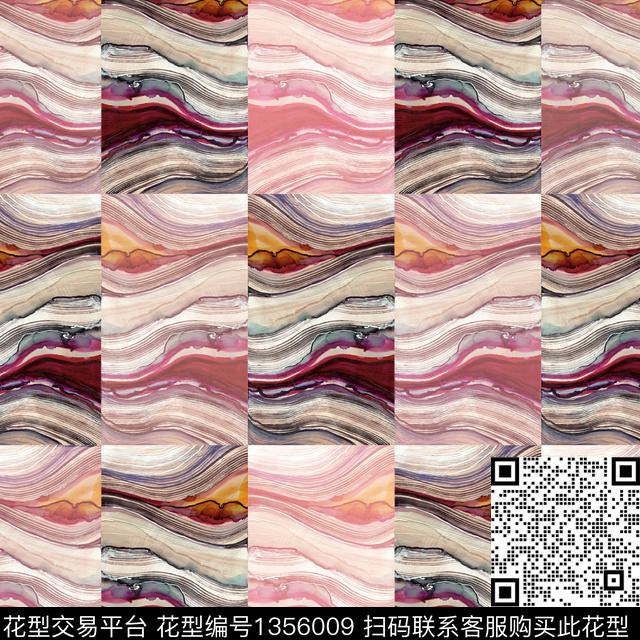 几何波西米亚大牌风数码印花华亿平台下载（图片编号: 1356009） - 瓦栏（Walan）