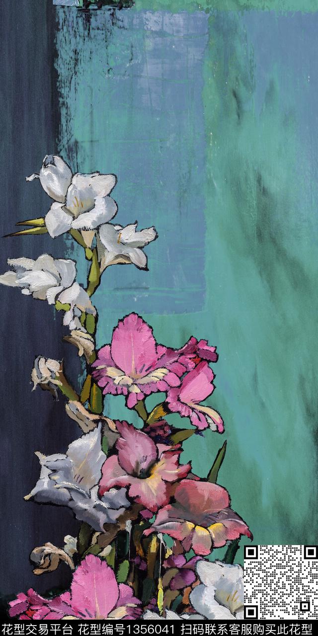 趋势华亿平台女装中国风定位花数码印花华亿平台下载（图片编号: 1356041） - 瓦栏（Walan）