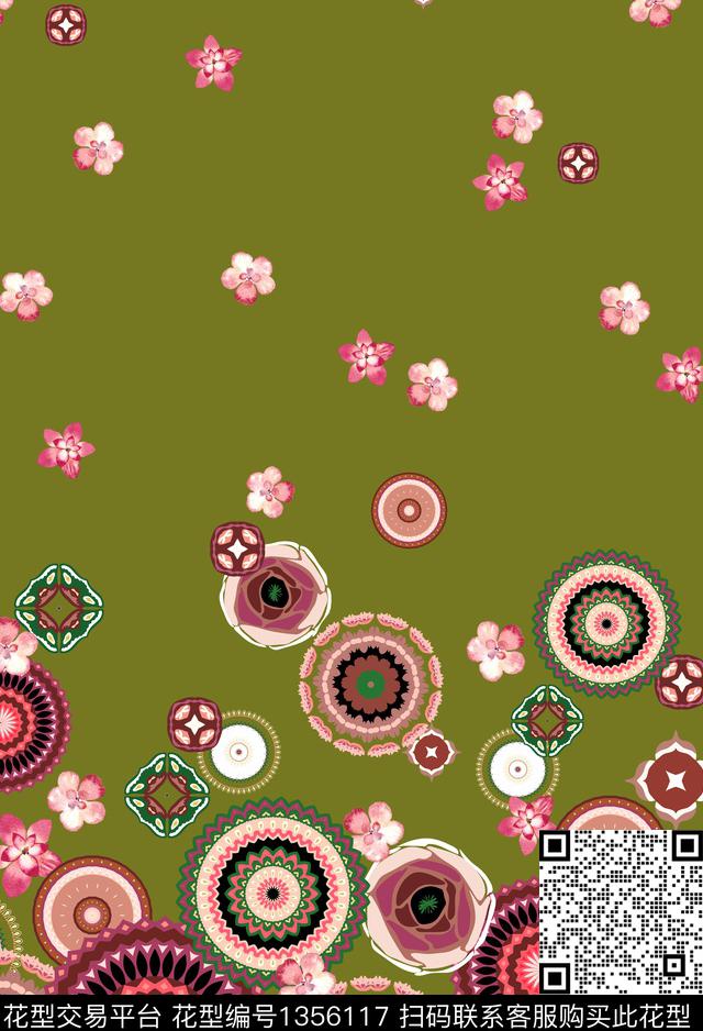 童装圆形复古数码印花华亿平台下载（图片编号: 1356117） - 瓦栏（Walan）