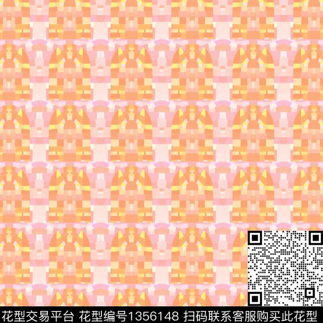 时尚几何插画数码印花华亿平台下载（图片编号: 1356148） - 瓦栏（Walan）