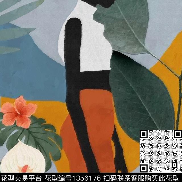 时尚插画花卉传统印花华亿平台下载（图片编号: 1356176） - 瓦栏（Walan）