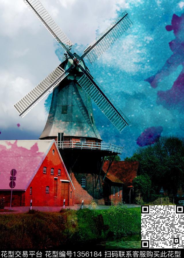 男装风景景观艺术风景数码印花华亿平台下载（图片编号: 1356184） - 瓦栏（Walan）