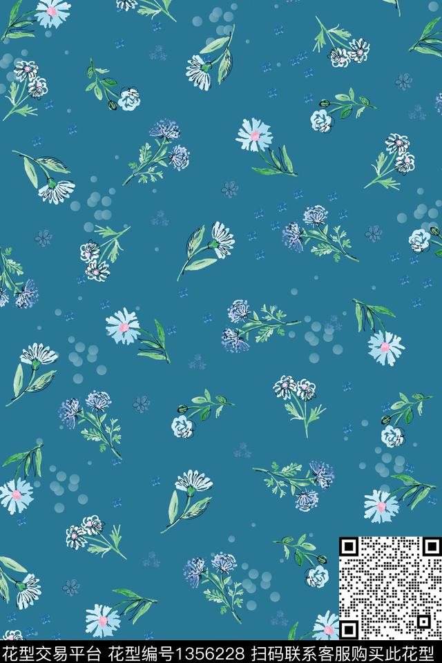 花卉大牌风小碎花数码印花华亿平台下载（图片编号: 1356228） - 瓦栏（Walan）