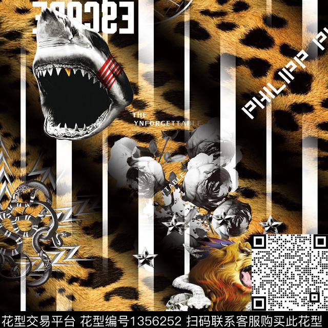 几何男装满版花老虎数码印花华亿平台下载（图片编号: 1356252） - 瓦栏（Walan）