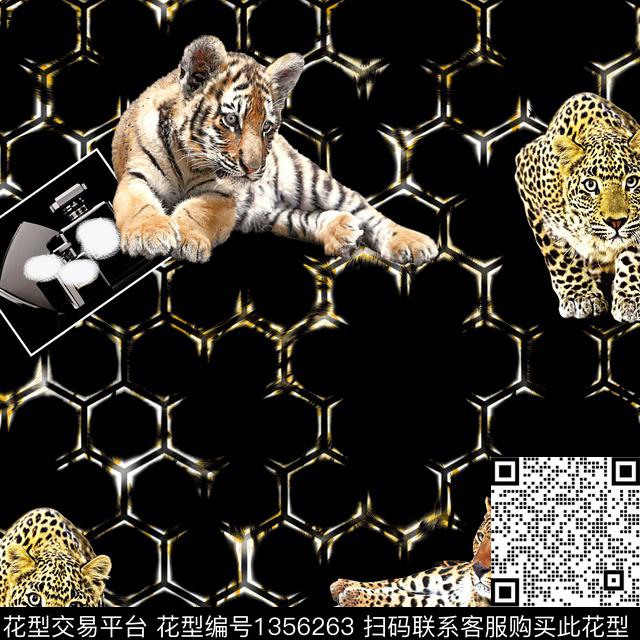 男装满版花老虎大牌风数码印花华亿平台下载（图片编号: 1356263） - 瓦栏（Walan）