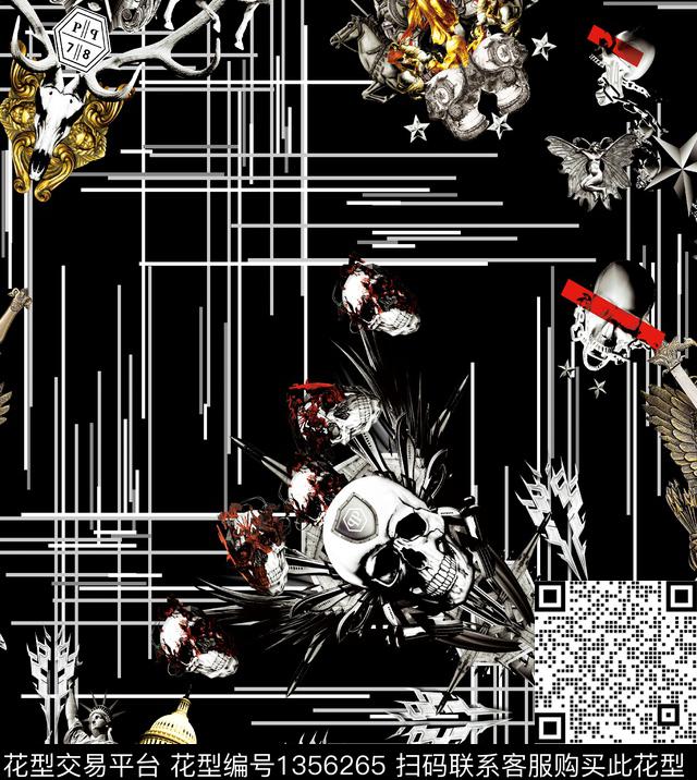 几何男装满版花老虎数码印花华亿平台下载（图片编号: 1356265） - 瓦栏（Walan）