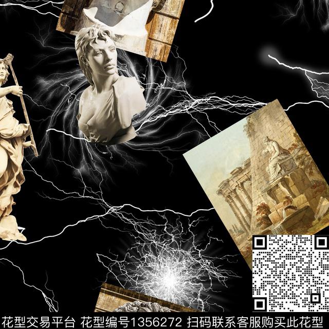 几何男装满版花老虎数码印花华亿平台下载（图片编号: 1356272） - 瓦栏（Walan）