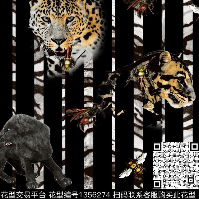 几何男装满版花老虎数码印花华亿平台下载（图片编号: 1356274） - 瓦栏（Walan）