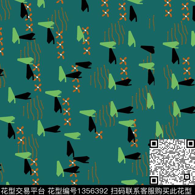 几何大牌风小清新传统印花华亿平台下载（图片编号: 1356392） - 瓦栏（Walan）