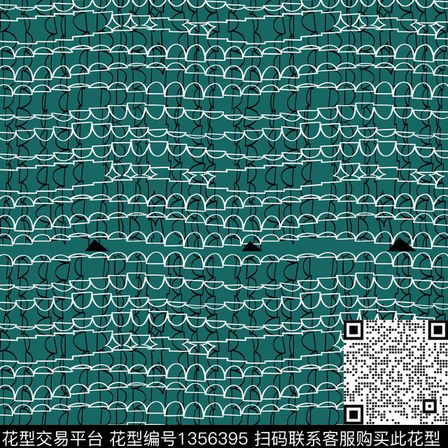 几何线条画大牌风传统印花华亿平台下载（图片编号: 1356395） - 瓦栏（Walan）