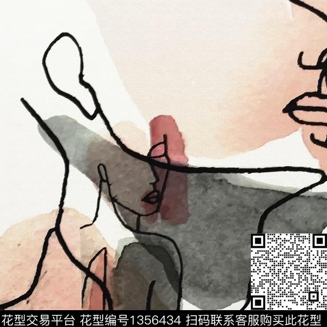 时尚几何插画数码印花华亿平台下载（图片编号: 1356434） - 瓦栏（Walan）