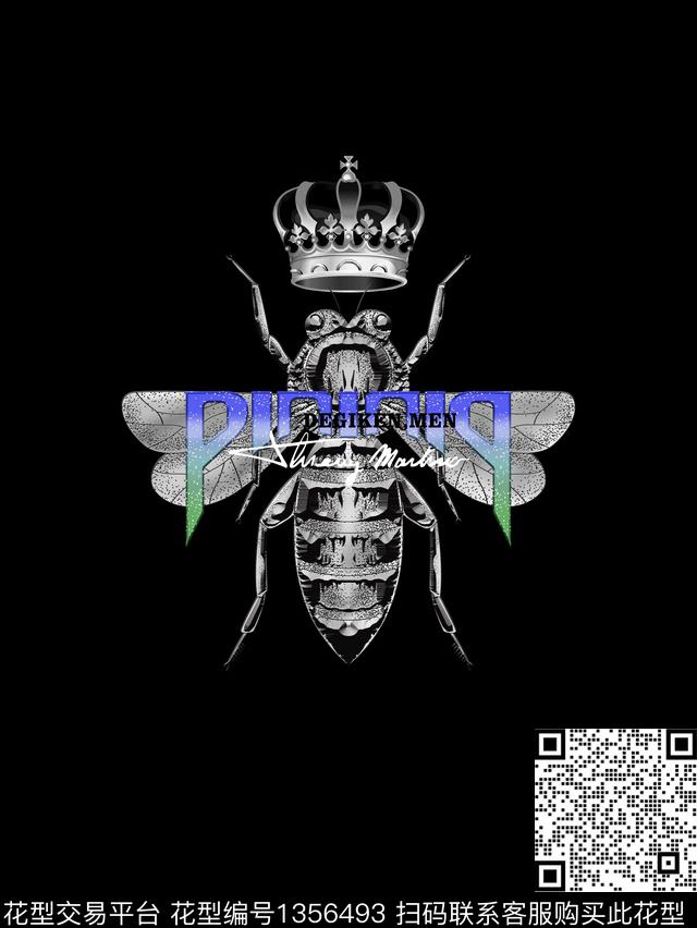 珠宝宝石蜜蜂潮牌传统印花华亿平台下载（图片编号: 1356493） - 瓦栏（Walan）