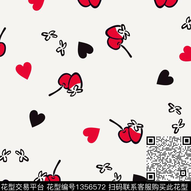 几何水果爱心传统印花华亿平台下载（图片编号: 1356572） - 瓦栏（Walan）