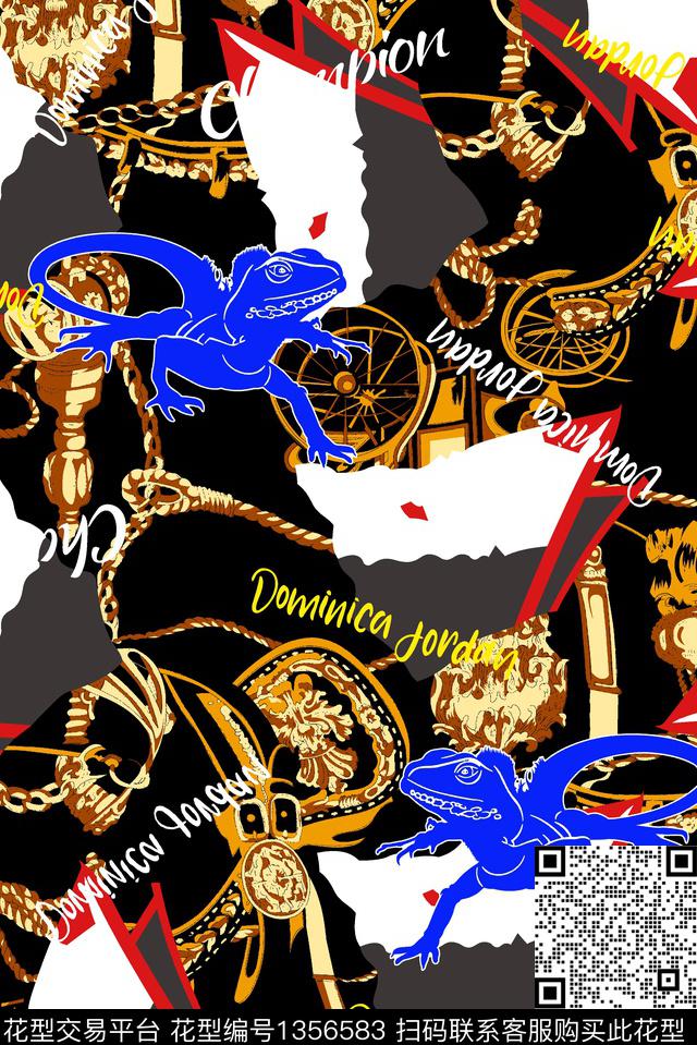 链条壁虎汽车传统印花华亿平台下载（图片编号: 1356583） - 瓦栏（Walan）